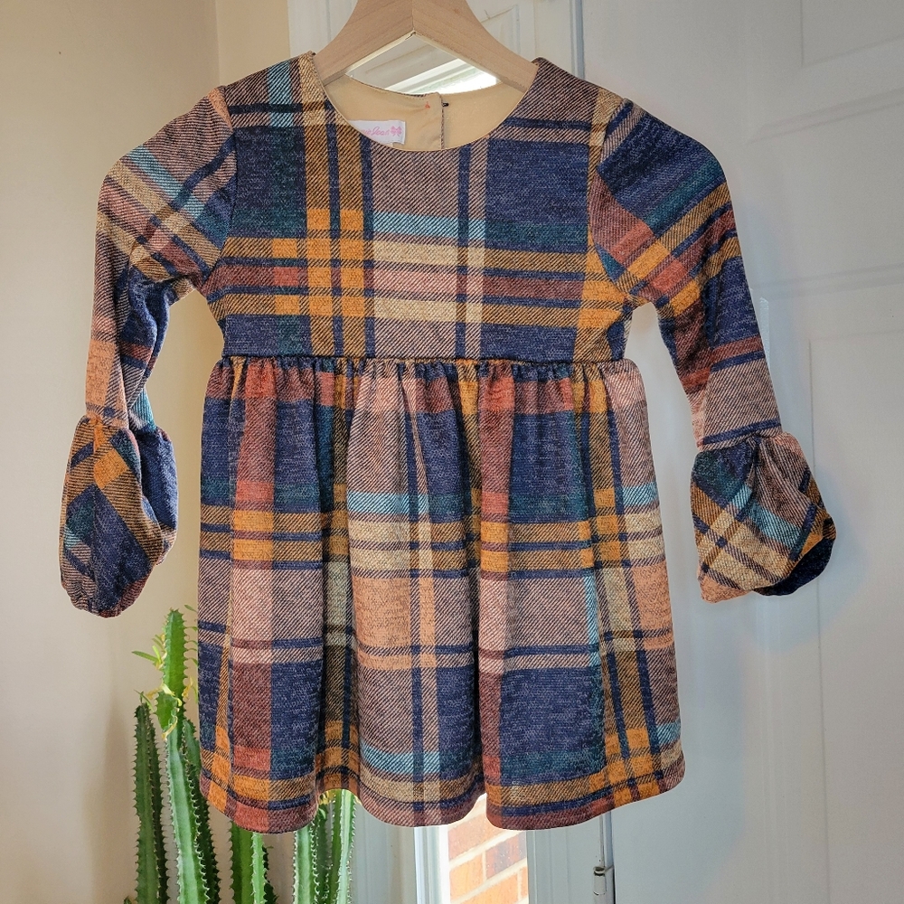 Bonnie Jean Fall Colored Soft Stretchy Longsleeve Dress, Size Little‎ Girls 7
